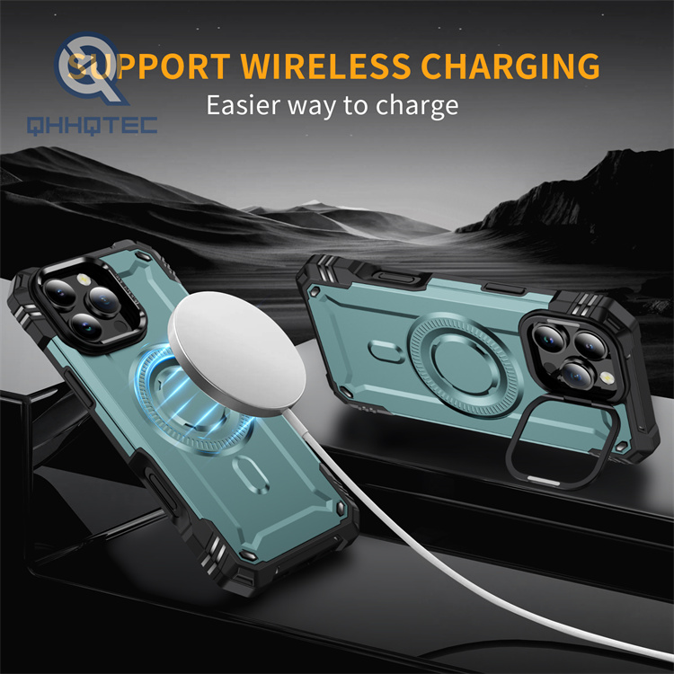 anti drop magnetic bracket mobile phone case for iphone 16 pro max