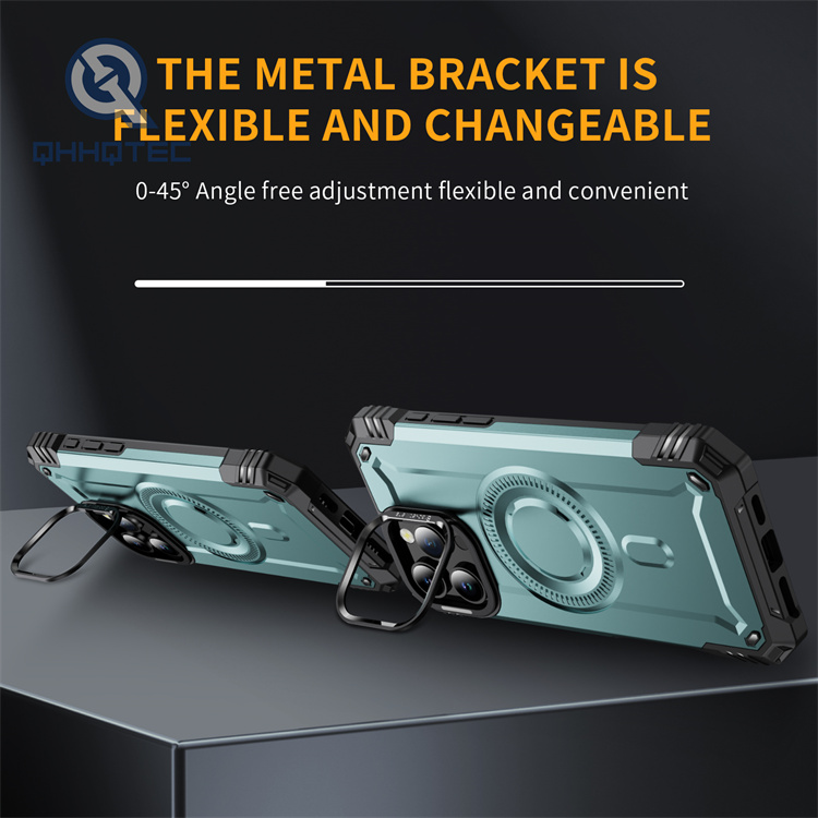 anti drop magnetic bracket mobile phone case for iphone 16 pro max