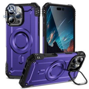 anti drop magnetic bracket mobile phone case for iphone 16 pro max