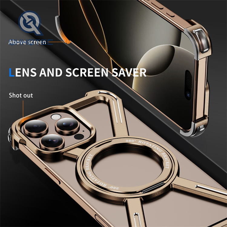 super cool magnetic rotating bracket mobile phone case iphone 16 pro max