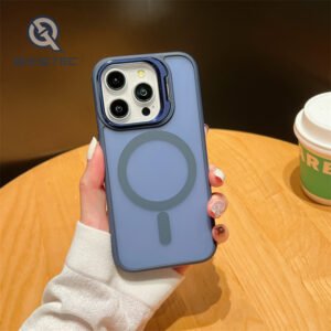 solid color magnetic mobile phone case lens frame holder iphone 16 pro max
