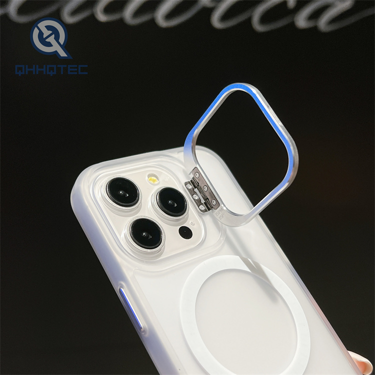 solid color magnetic mobile phone case lens frame holder iphone 16 pro max