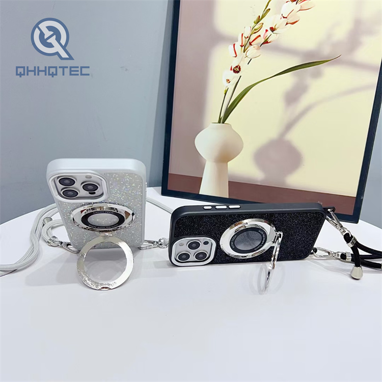 bright diamond lanyard phone case for iphone 16 pro max
