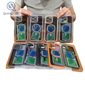 high transparent color magsafe case with box package