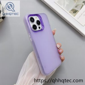 transparent dyed high end luxury tpu+pc material three in one mobile phone case