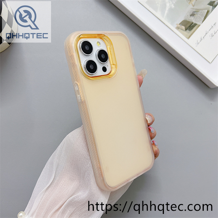 transparent dyed high end luxury tpu+pc material three in one mobile phone case