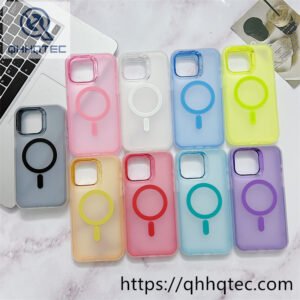high end luxury transparent dyed tpu+pc material three in one mobile phone case