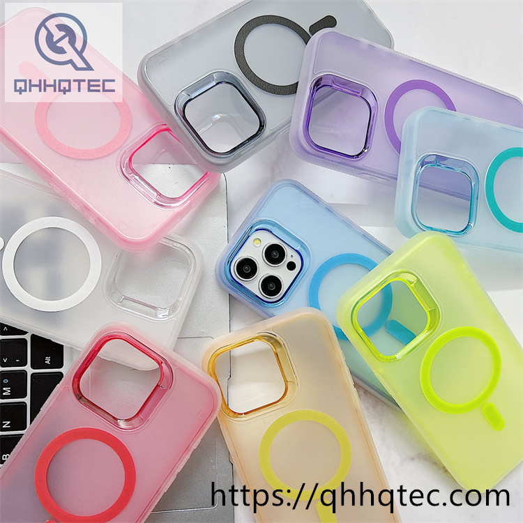 high end luxury transparent dyed tpu+pc material three in one mobile phone case