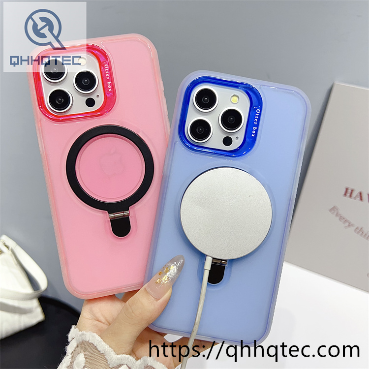 high end luxury transparent dyed three in one magnetic mobile phone case for iphone 16