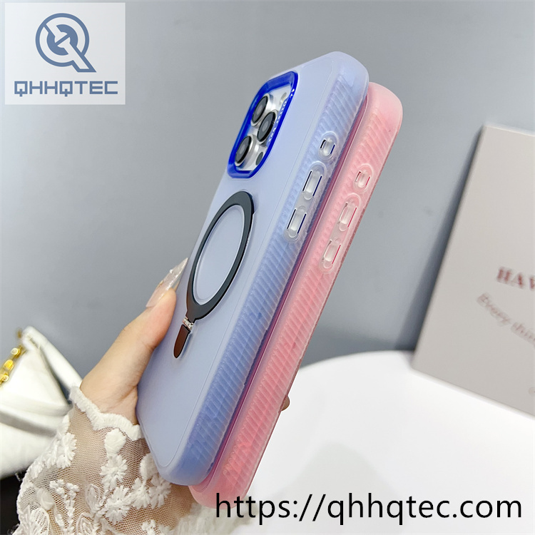 high end luxury transparent dyed three in one magnetic mobile phone case for iphone 16