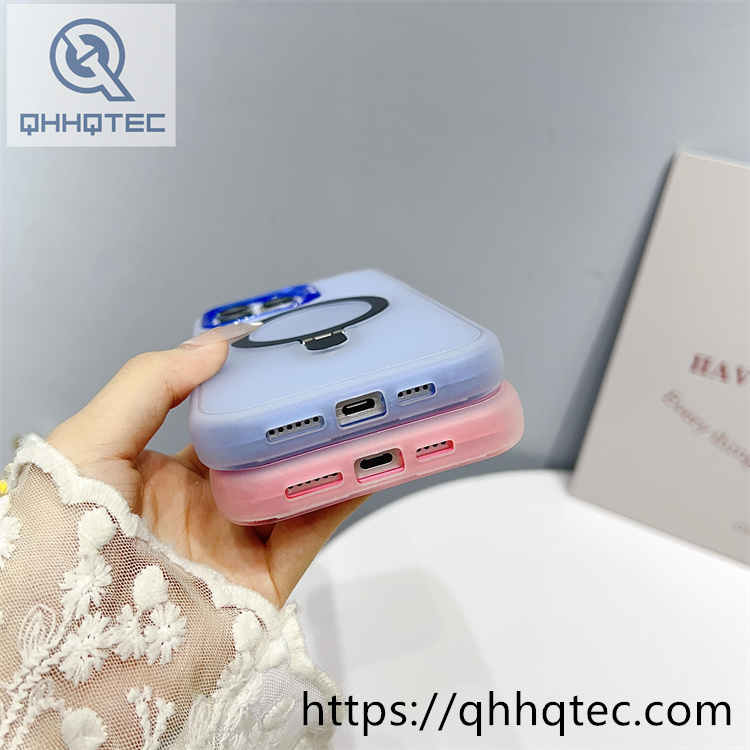 high end luxury transparent dyed three in one magnetic mobile phone case for iphone 16