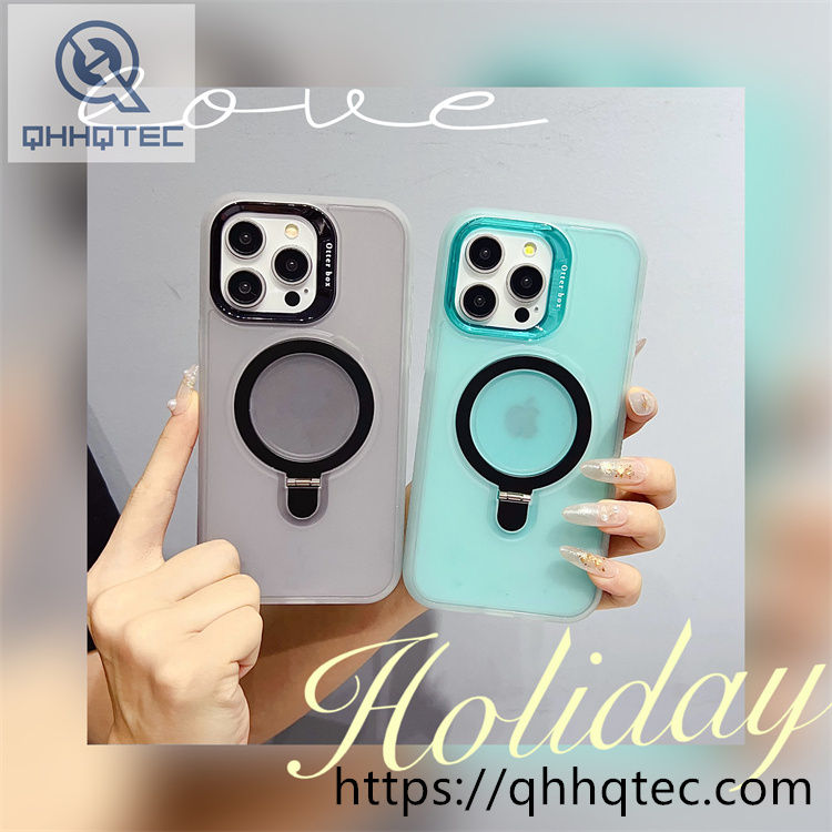 high end luxury transparent dyed three in one magnetic mobile phone case for iphone 16