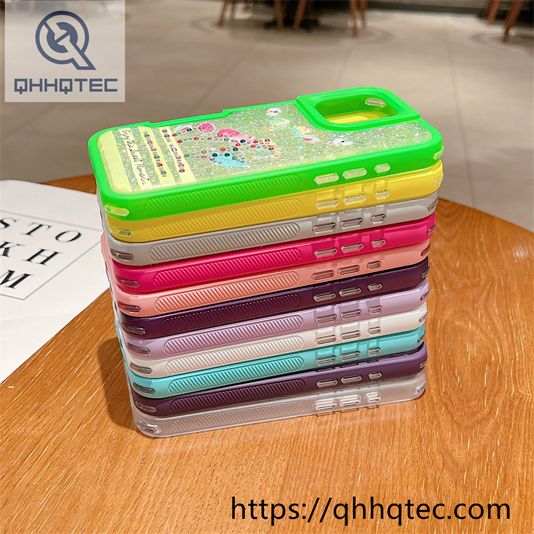 colorful painted diamond cute pattern two in one mobile phone case