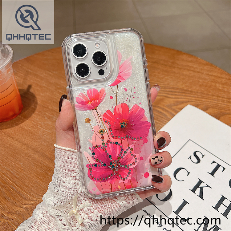 plaid diamonds 2 in 1 glitter case (复制)