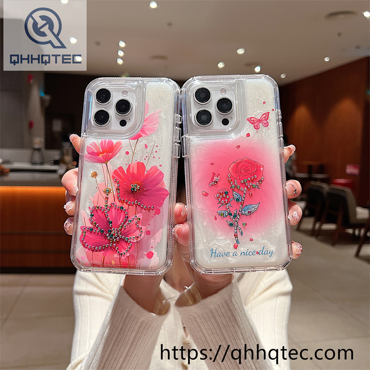 plaid diamonds 2 in 1 glitter case (复制)