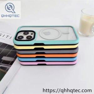 transparent magsafe colorful frame case