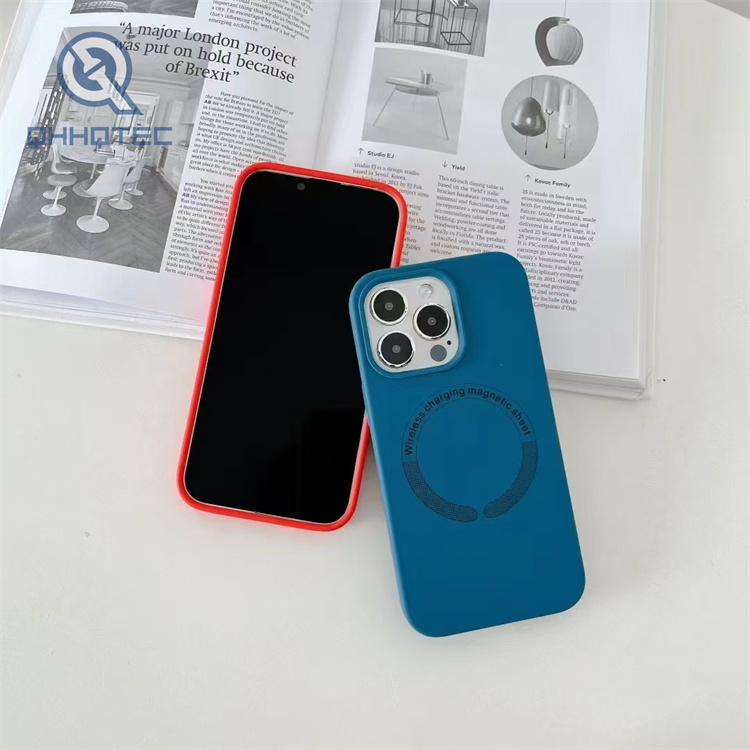 silicone magnetic charging phone case for iphone 16 pro max