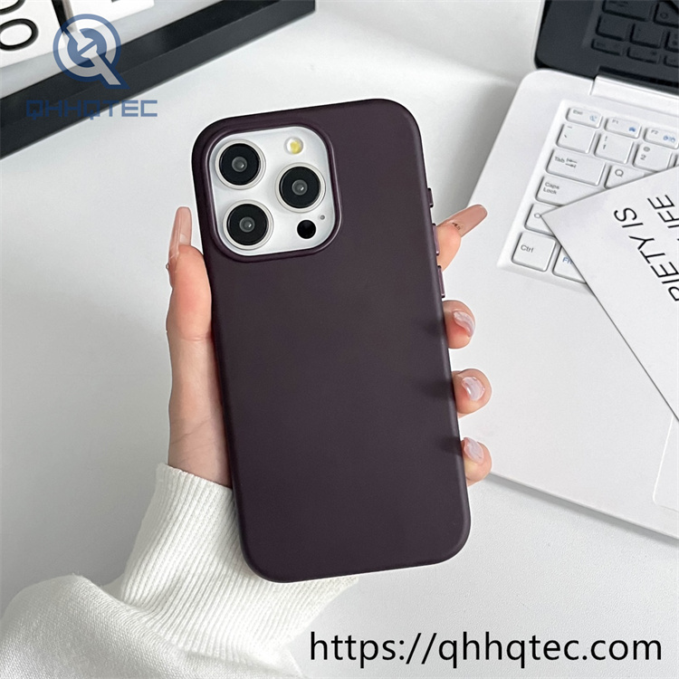 skin texture leather magnetic phone cover
