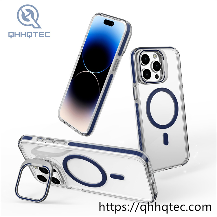 len stand high transparent magsafe case