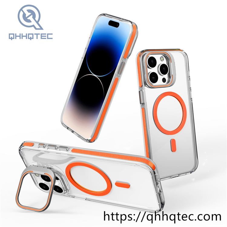 len stand high transparent magsafe case