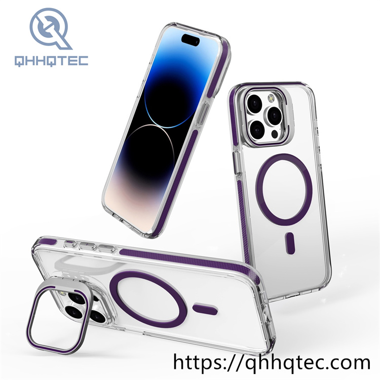 len stand high transparent magsafe case