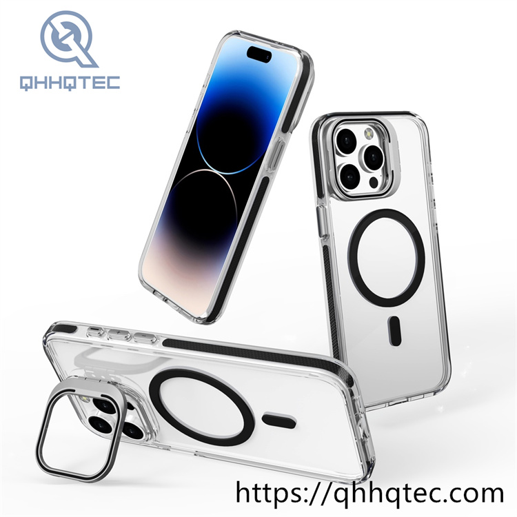 len stand high transparent magsafe case