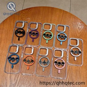 len stand high transparent magsafe case