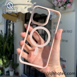 highly transparent solid color magnetic mobile phone case