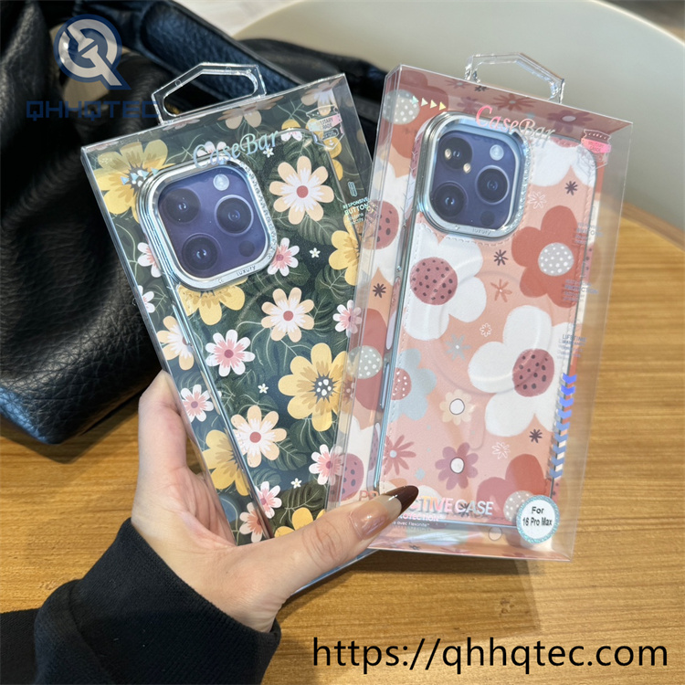 premium diamond lens independent button magnetic phone case