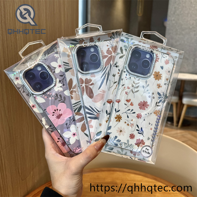 premium diamond lens independent button magnetic phone case