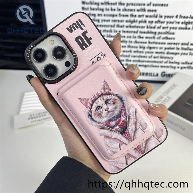 painted magnetic card holder phone case iphone 16 pro max