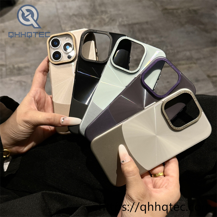 cd pattern metal large hole luxury mobile phone case for iphone