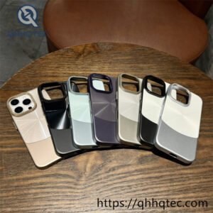 cd pattern metal large hole luxury mobile phone case for iphone