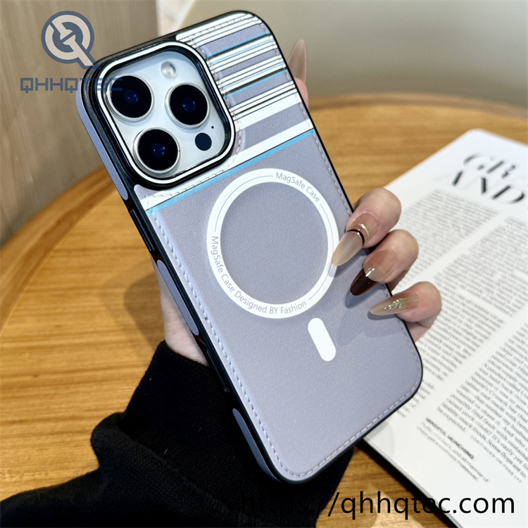 england dopamine series side patch metal button magnetic phone case