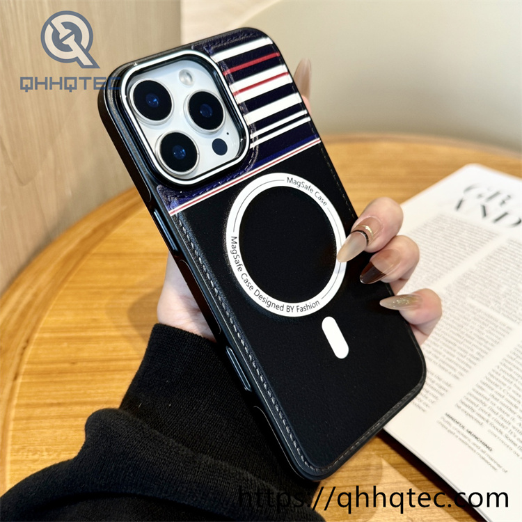 england dopamine series side patch metal button magnetic phone case