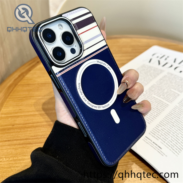 england dopamine series side patch metal button magnetic phone case