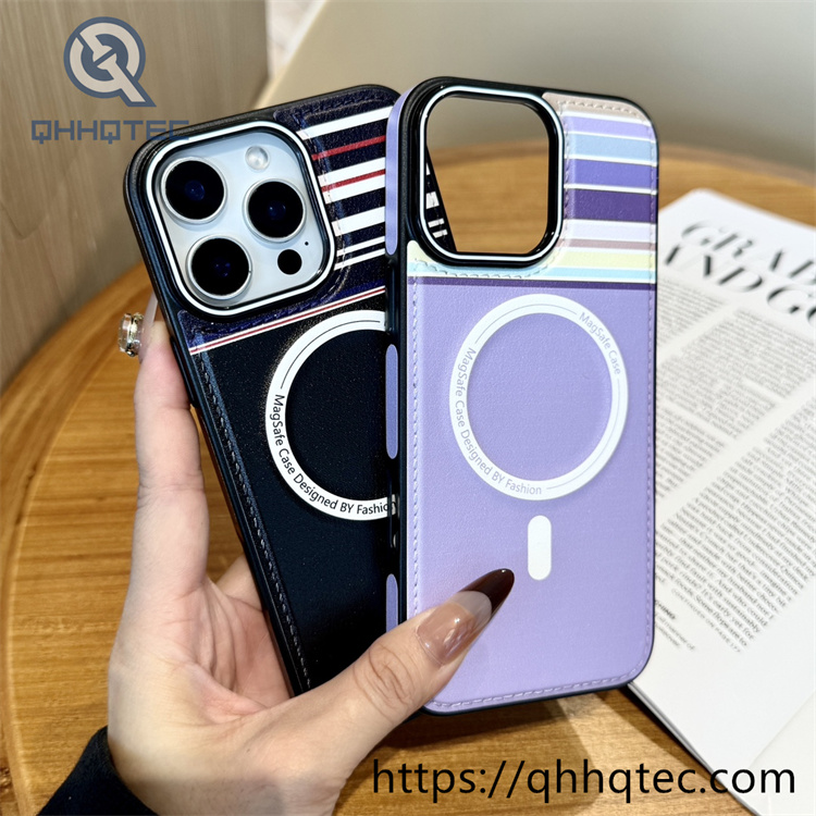 england dopamine series side patch metal button magnetic phone case