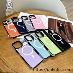 england dopamine series side patch metal button magnetic phone case