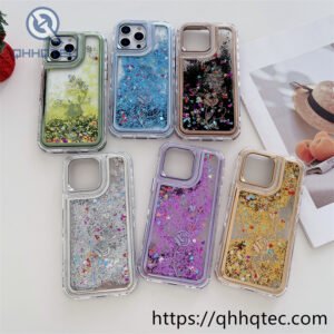 rose sequins dropping 3 in 1 elegant case