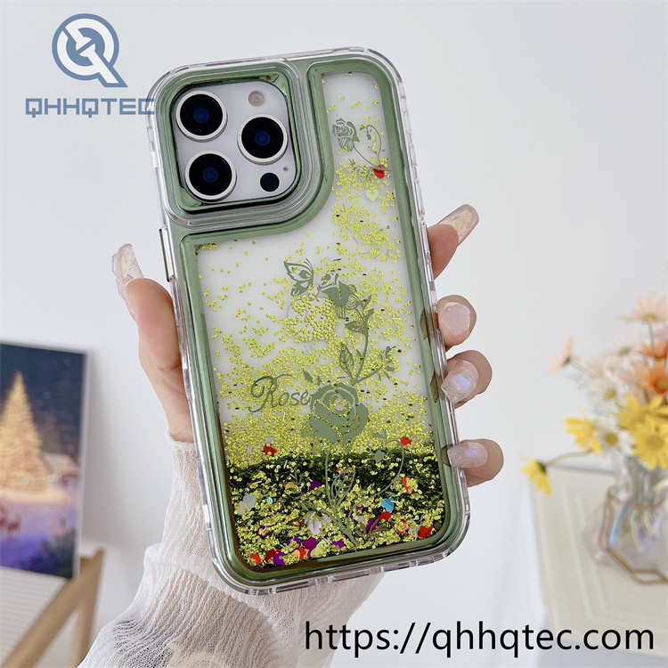 rose sequins dropping 3 in 1 elegant case