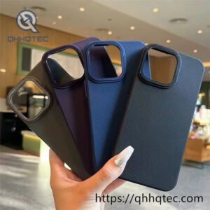 texture metal lens frame soft phone case