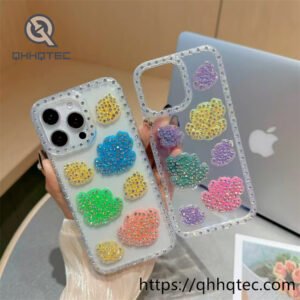 rainbow color 3d rose diamond phone case (复制)