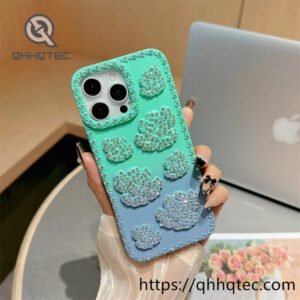 rainbow color 3d rose diamond phone case (复制)