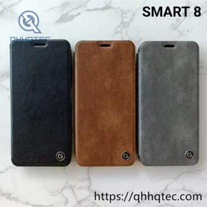 leather material texture folding phone case