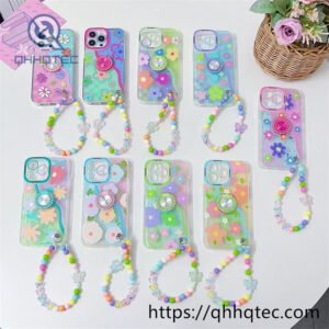 dopamine flower pop case with bracelet