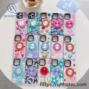 starry series rotating stand flower iphone 16 case