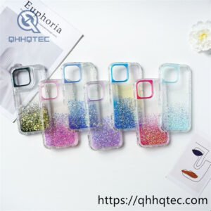 heart shiny sequins decoration 3 in 1 dripping case (复制)