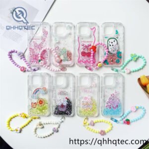 painting glitter 3 in 1 case with lanyard