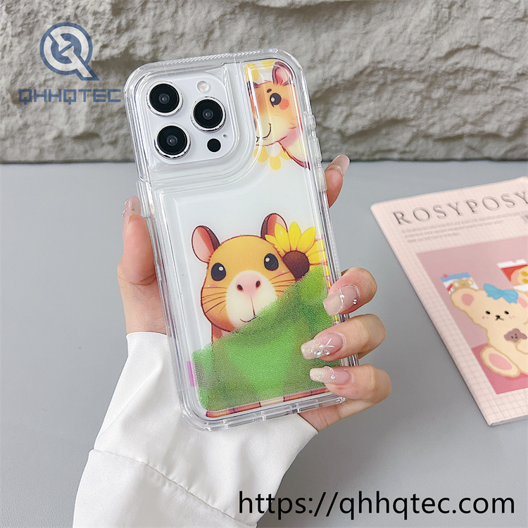 butterfly colorful quicksand 2 in 1 phone cover (复制)