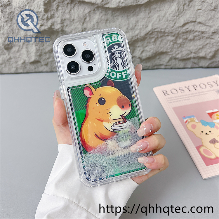 butterfly colorful quicksand 2 in 1 phone cover (复制)